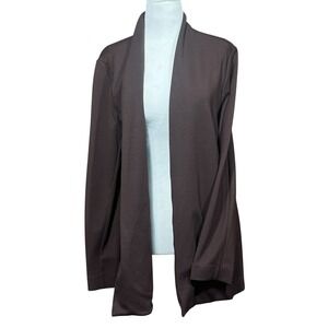 Eileen‎ Fisher Women's Brown Open Front Cardigan Coat Jacket SZ L